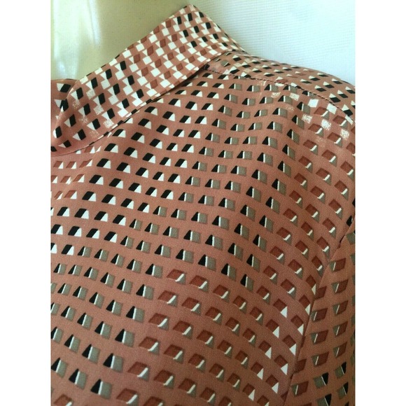 Karen Simonsen Top Blouse Printed Silky Geometric - Picture 5 of 8